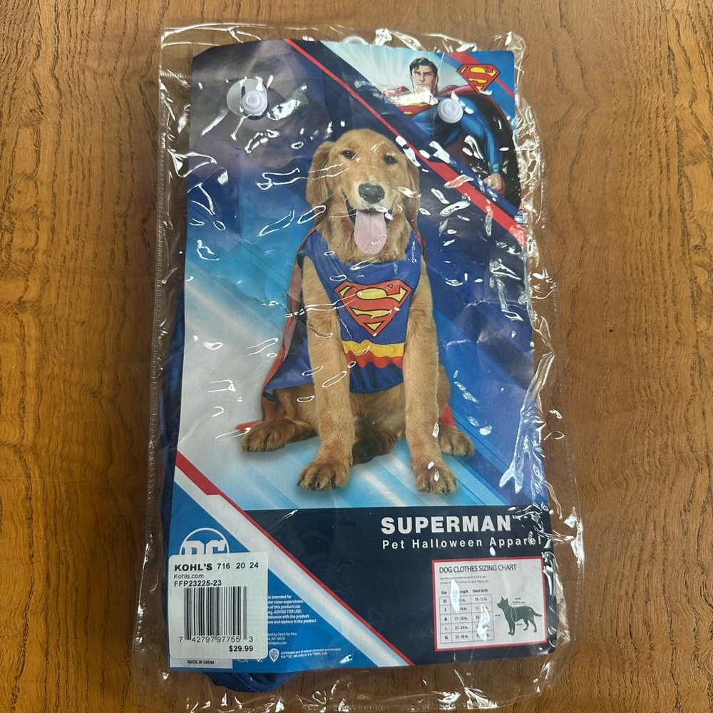 DC Comics Superman Pet Apparel - Blue and Red